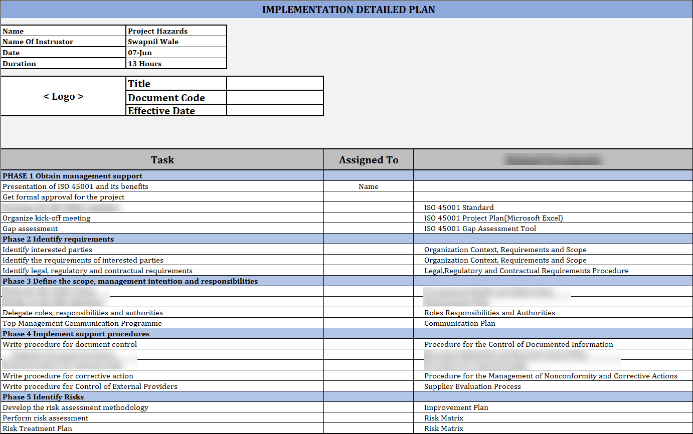 Implementation Detailed Plan