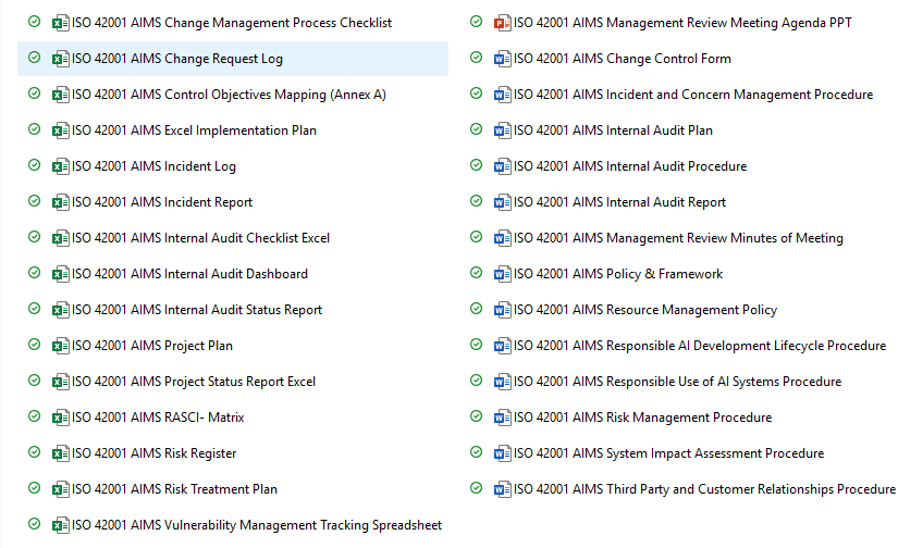 ISO 42001 AI Governance Framework (AIMS)