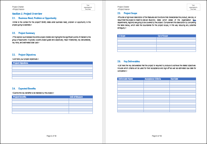 Project Jumpstart Pack- Project Charter Template