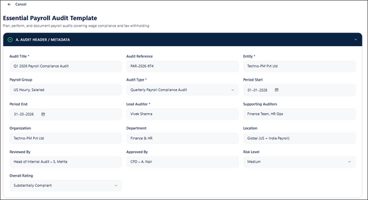 Essential Payroll Audit Template: Ensure Compliance, Accuracy, and Efficiency in Your Payroll Processes