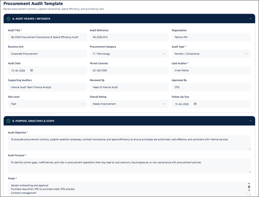 Procurement Audit Template