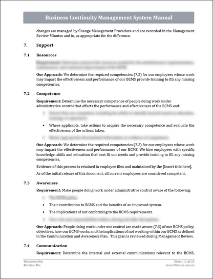 ISO 22301 Documentation Toolkit for Business Continuity
