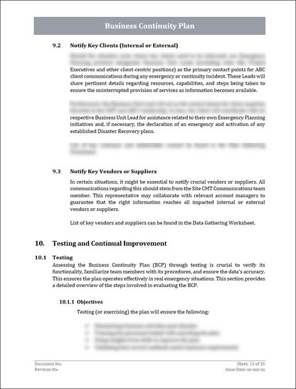 ISO 22301 Documentation Toolkit for Business Continuity