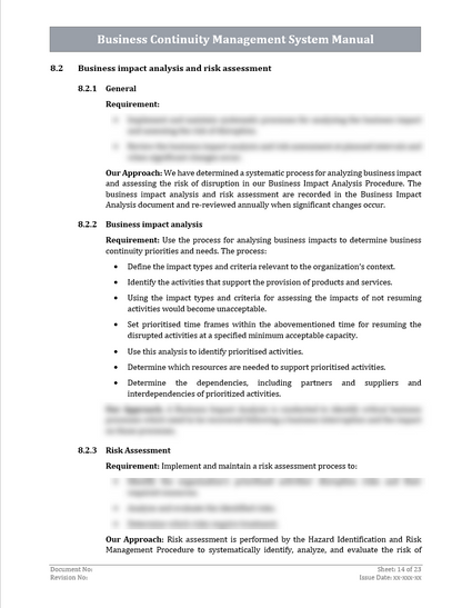 ISO 22301 Documentation Toolkit for Business Continuity