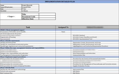 Implementation Detailed Plan