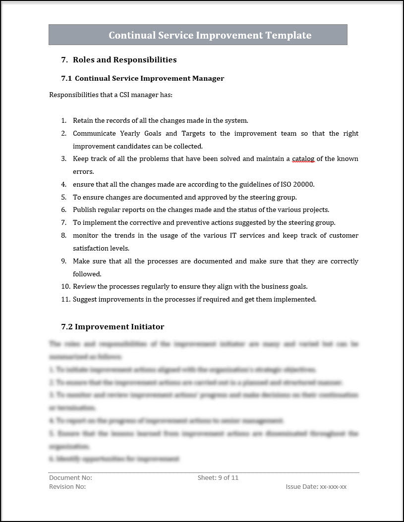 ISO 20000 Documentation Toolkit
