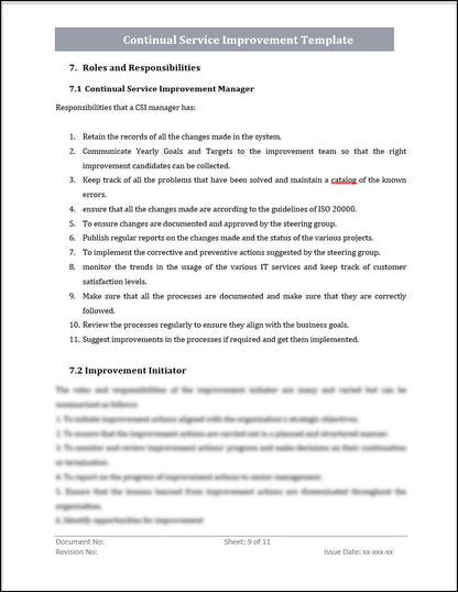 ISO 20000 Documentation Toolkit
