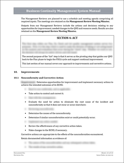 ISO 22301 Documentation Toolkit for Business Continuity