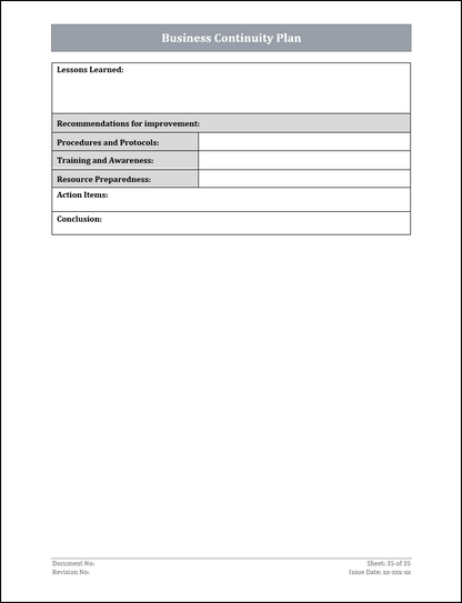 ISO 22301 Documentation Toolkit for Business Continuity