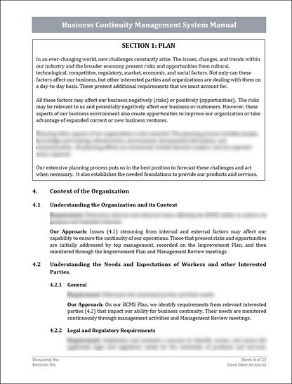 ISO 22301 Documentation Toolkit for Business Continuity