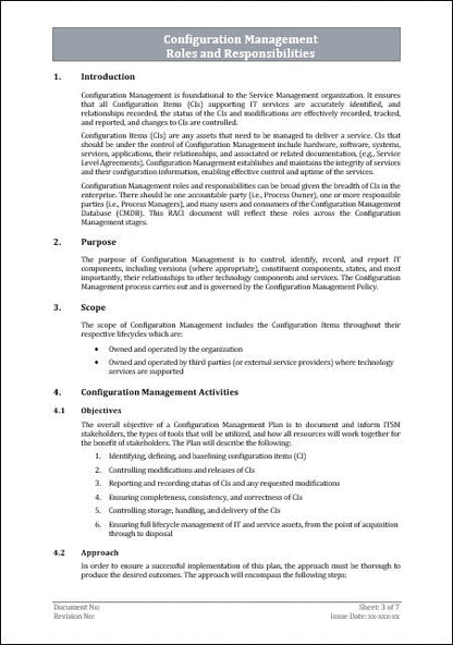 Configuration Management RACI