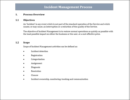 Incident Management Process Overview