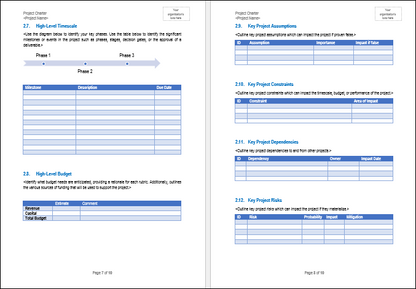 Project Jumpstart Pack- Project Charter Template