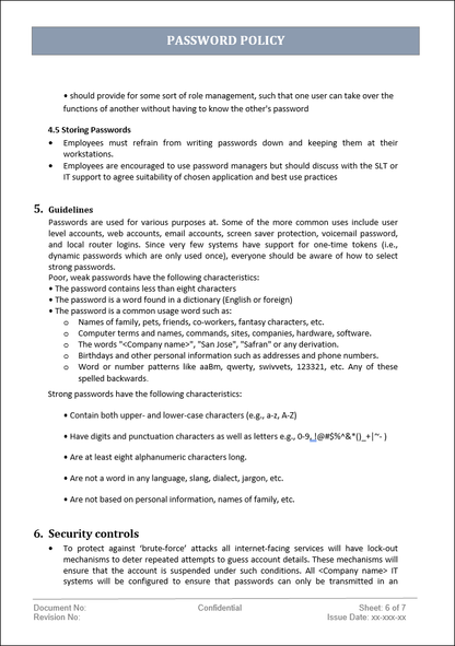 password policy, password template, password policy template